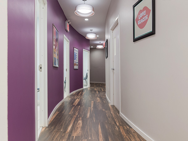 Manhattan Bridge Orthodontics Purple Hallway